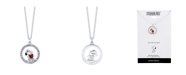 Peanuts Snoopy "You Hold My Heart" Plated Silver Crystal Pendant Necklace, 16" + 2" Extender for Unwritten